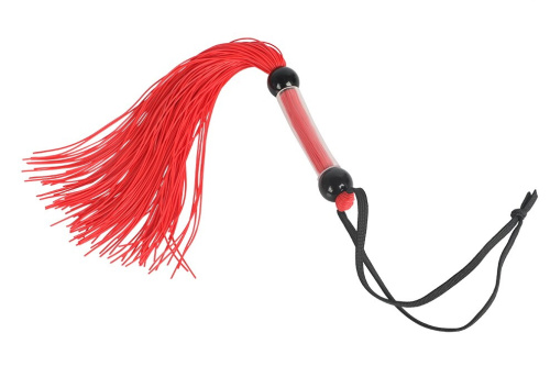Небольшая плеть-флоггер красного цвета 38 см фото 3