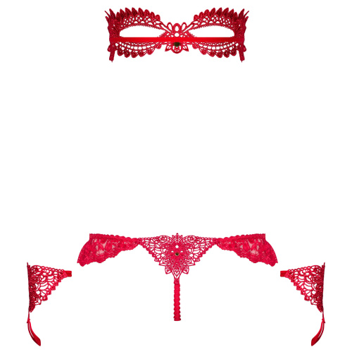 Пикантный красный комплект Hetea S/M фото 4