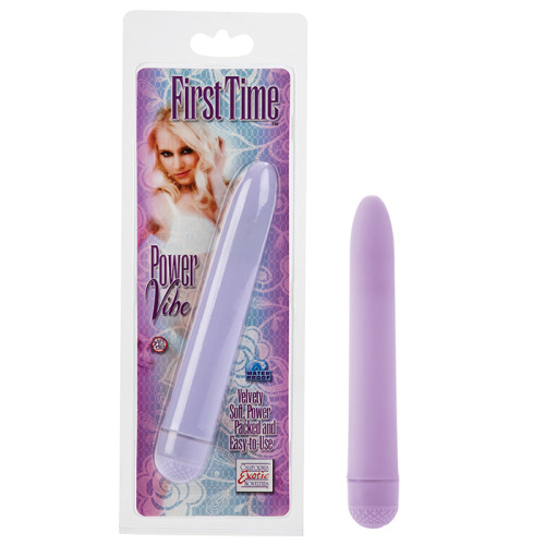 Классический фиолетовый вибратор First Time фото 2