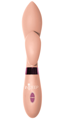 Вибратор с клиторальным стимулятором Indeep Gina Beige фото 2