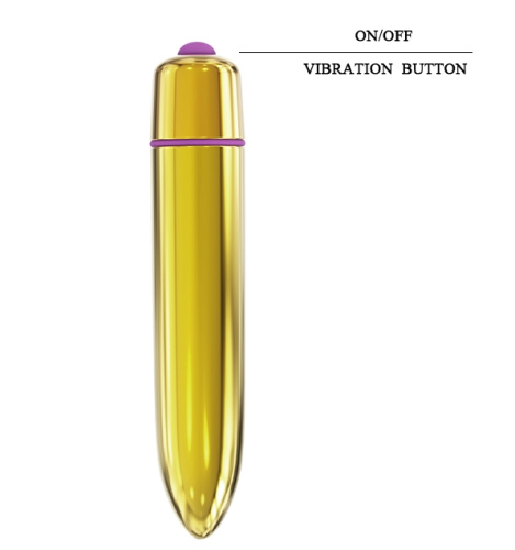 Золотая вибропулька с 10 режимами вибрации фото 6