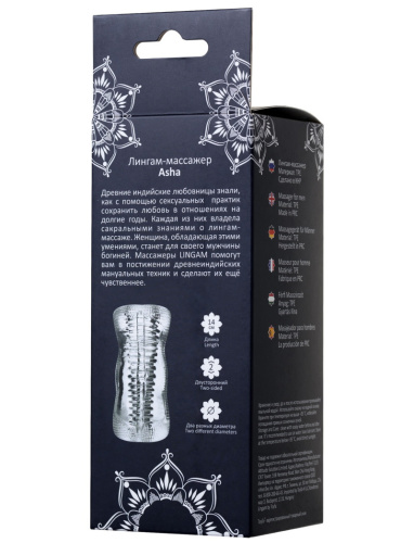 Прозрачный мастурбатор Lingam Asha фото 8