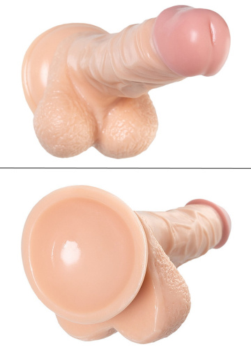 Реалистичный фаллоимитатор с мошонкой Toyfa Kirc 13 см фото 5