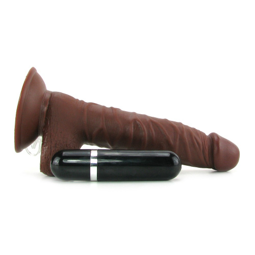 Вибрирующий и пульсирующий шоколадный вибратор Mr. Just Right Super Seven фото 3