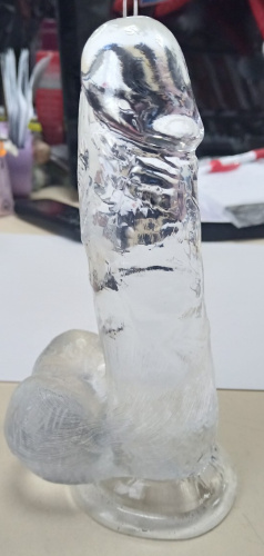 Реалистичный прозрачный фаллос с рабочей длиной 10,5 см фото 3