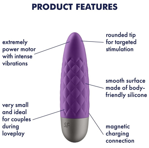 Мини вибратор Satisfyer Ultra Power Bullet 5 фиолетовый фото 6