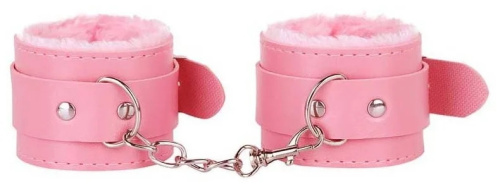 Наручники розовые с мехом