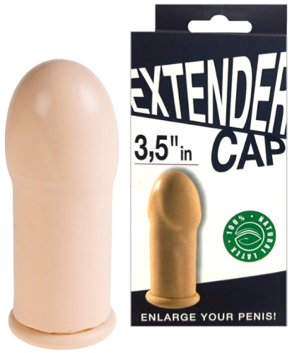 Удлиняющая латексная насадка Extender + 9 см