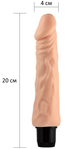Реалистичный вибратор Xtreme Feel Cyberskin 20 см фото 5