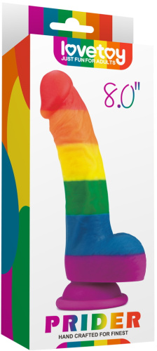 Радужный фаллоимитатор Prider Dildo 21 см фото 7