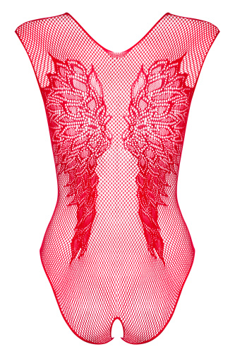 Сексуальное красное боди в сетку с доступом S/L фото 5