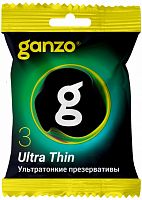 Презервативы Ganzo Ultra Thin ультратонкие 3 шт