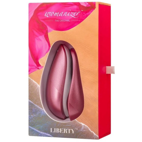 Бесконтактный вакуумно-волновой стимулятор клитора Womanizer Liberty розовый фото 9