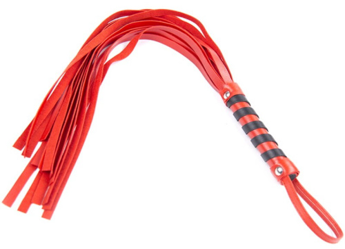 Красная плеть с черно-красной ручкой 45 см фото 2