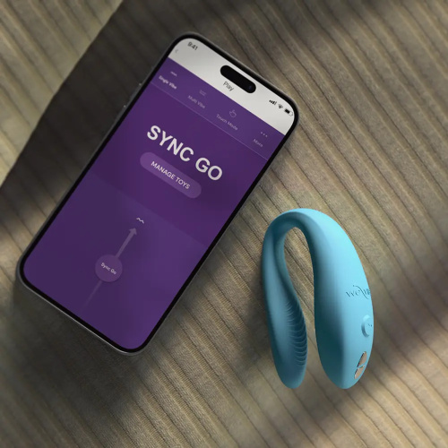Смарт-вибратор для пар We-Vibe Sync Go бирюзовый фото 14