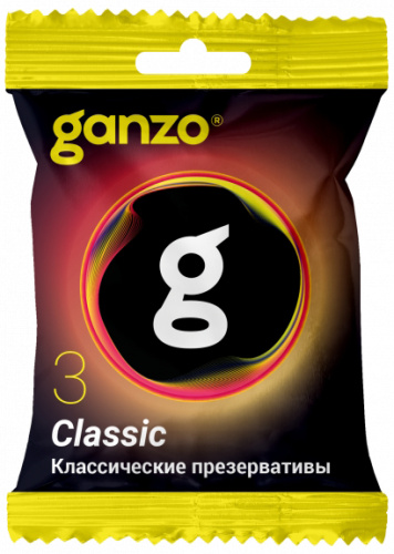 Презервативы Ganzo Classic классические с обильной смазкой 3 шт