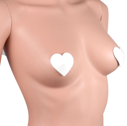Белые металлические пэстисы сердечки фото 4