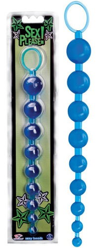 Анальная цепочка Sexy Beads голубая