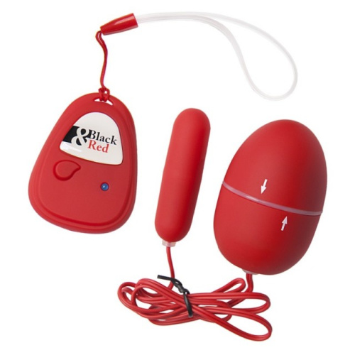 Виброяйцо и вибропуля с дистанционным управлением красный