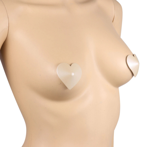 Бежевые металлические пэстисы сердечки фото 4