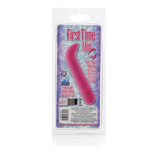 Розовый mini G-вибратор First Time фото 4
