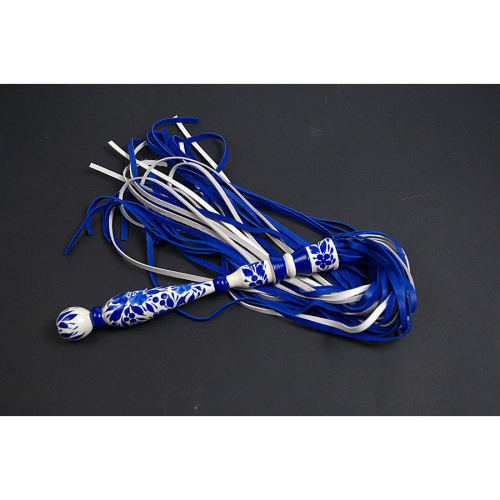 Кожаная плеть Гжель фото 4