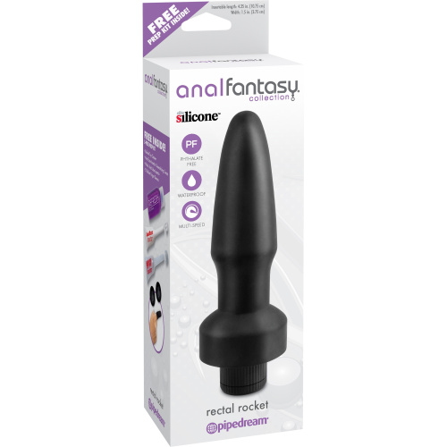 Анальная пробка с вибрацией AFC Rectal Rocket Black фото 4