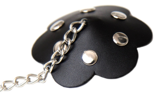 Черные пэстисы-цветочки на цепи фото 2