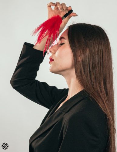 Тиклер Burlesque Plume красный фото 4