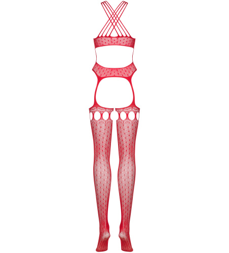 Пикантный красный кэтсьюит на тонких бретелях S/L фото 6