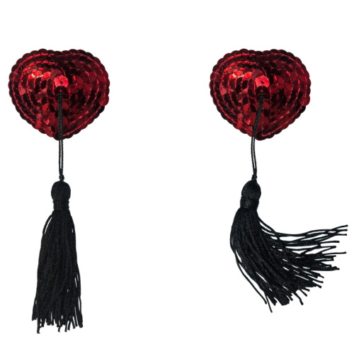 Пэстисы с кисточками Burlesque Gipsy красные фото 2