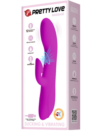 Вибратор с посасывающим эффектом Pretty Love Flirt фото 10