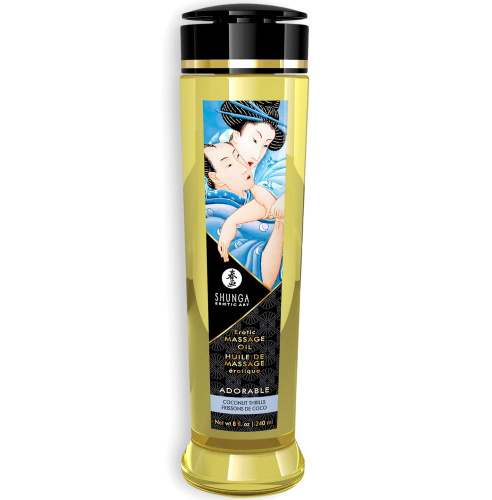 Массажное масло Shunga Erotic Adorable с ароматом кокоса 240 мл фото 2
