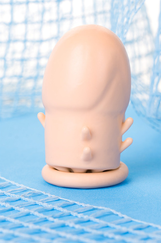 Удлиняющая насадка Toyfa из латекса с усиками плюс 6 см фото 5