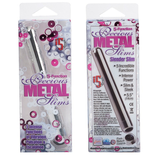 Изысканный серебряный вибратор Precious Metal фото 3