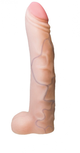 Насадка для страпона со штырьком Harness из киберкожи 17 см фото 3