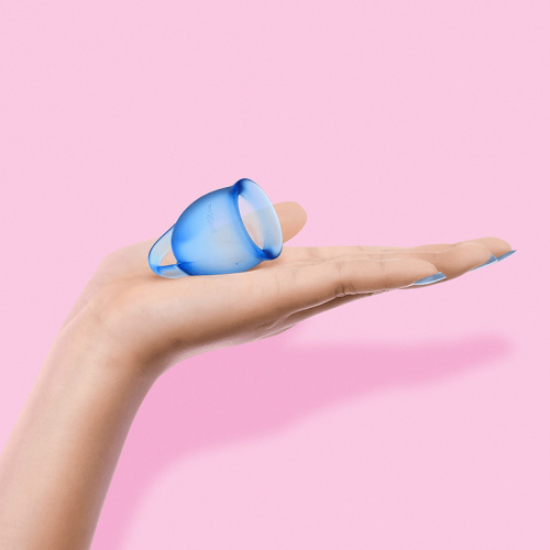 Набор менструальных чаш Satisfyer Feel Confident, синий фото 3