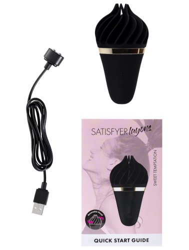 Вращающийся стимулятор Satisfyer Sweet Treat черный фото 8