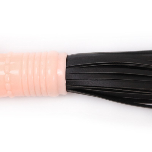 Черная БДСМ плеть с фаллосом 66 см ИМЕЕТ ДЕФЕКТ фото 2