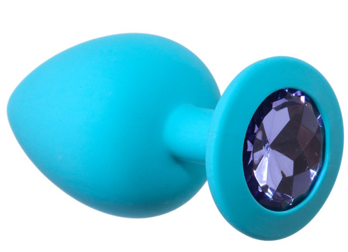 Анальная пробка Emotions Cutie Large Turquoise Light Purple Crystal