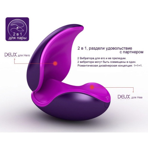 Вибромассажер для пар Zini Deux черный фото 8