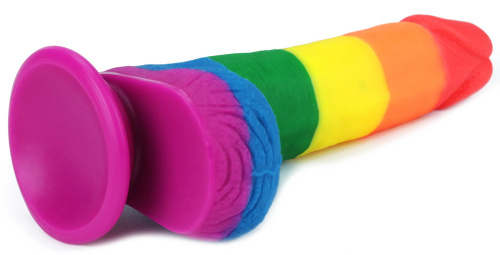 Радужный фаллоимитатор Prider Dildo 20 см фото 7