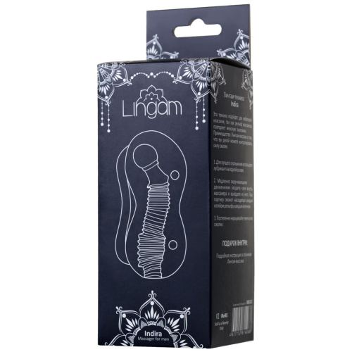 Прозрачный мастурбатор Lingam Indira фото 7