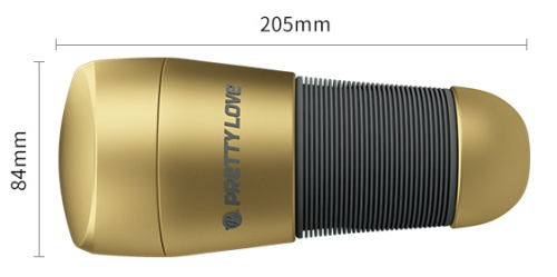 Мастурбатор-вагина в золотой колбе Pretty Love Kitty фото 6