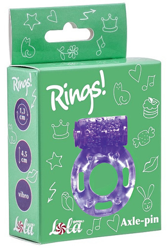 Эрекционное виброкольцо Rings Axle-Pin Purple фото 4