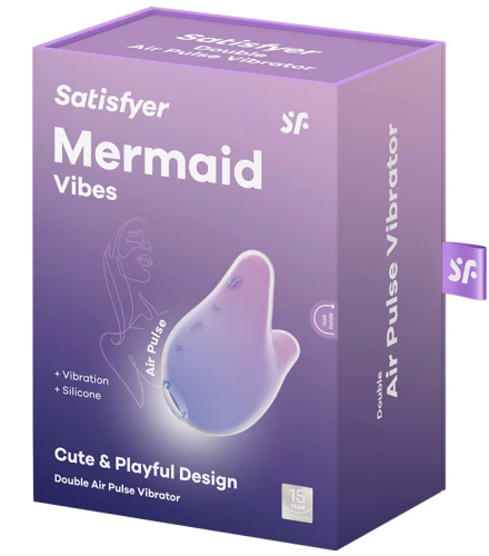 Вакуумно-волновой стимулятор с вибрацией Satisfyer Mermaid Vibes лилово-розовый фото 6