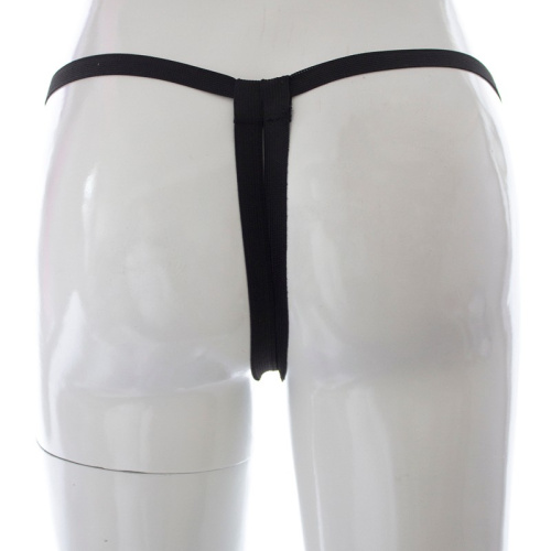 Серебристые трусики с анальным стимулятором фото 2