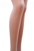 Колготки в мелкую сетку TI020 белые размер 1/2