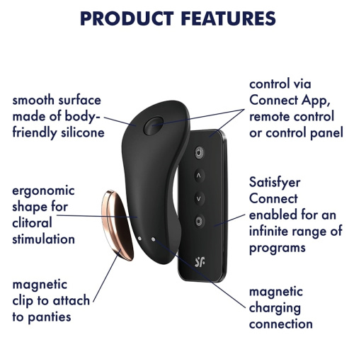 Клиторальный смарт-вибростимулятор Satisfyer Little Secret черный фото 10