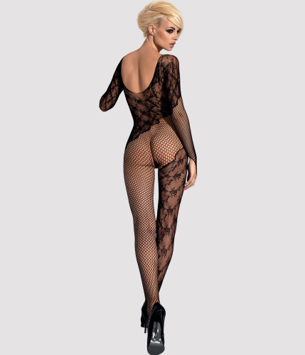 Пикантный кэтсьюит с асимметричным кроем и длинными рукавами S/L фото 2